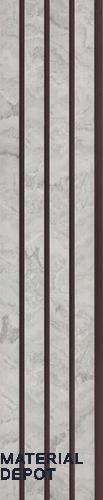 Grey Marble Louver PN 03221 8 ft x 4.9 inch Charcoal Panel - 8 mm | Suitable for Feature Wall, TV Unit & Living Room | Width is Subjected to 5% Variation