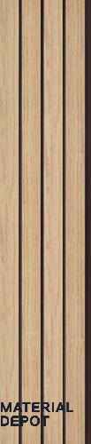 Brown Wooden Louver PN 03223 8 ft x 4.9 inch Charcoal Panel - 8 mm | Suitable for Feature Wall, TV Unit & Living Room | Width is Subjected to 5% Variation