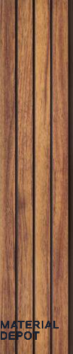 Brown Wooden Louver PN 03224 8 ft x 4.9 inch Charcoal Panel - 8 mm | Suitable for Feature Wall, TV Unit & Living Room | Width is Subjected to 5% Variation