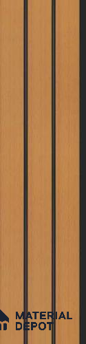 Brown Plain Colour Louver PN 03021 8 ft x 4.9 inch Charcoal Panel - 8 mm | Suitable for Feature Wall, TV Unit & Living Room | Width is Subjected to 5% Variation