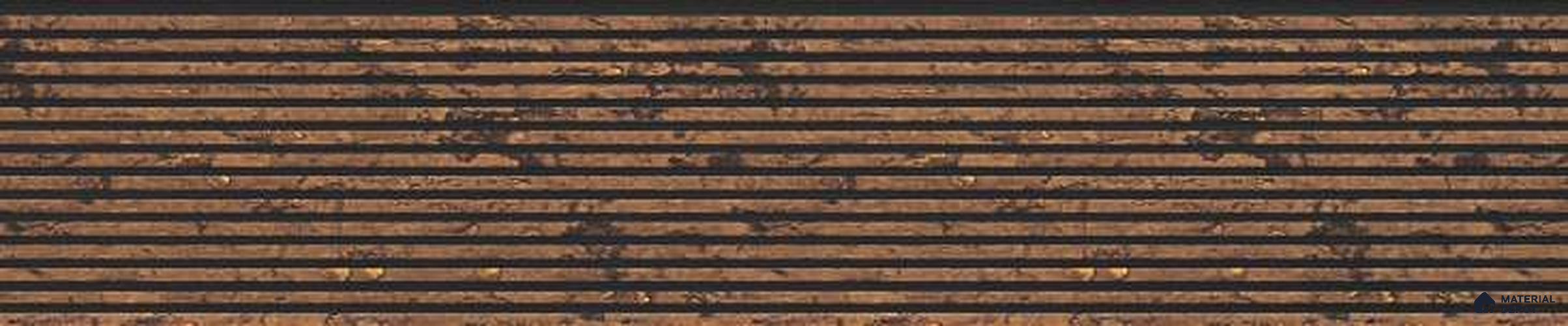 Brown Marble Louver PN 03230 8 ft x 4.9 inch Charcoal Panel - 8 mm | Suitable for Feature Wall, TV Unit & Living Room | Width is Subjected to 5% Variation