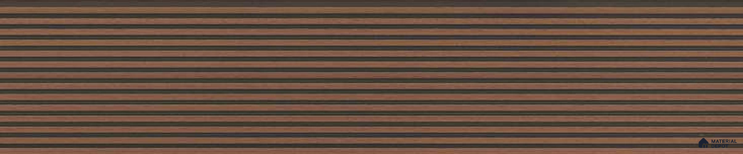 Brown Wooden Louver PN 03232 8 ft x 4.9 inch Charcoal Panel - 8 mm | Suitable for Feature Wall, TV Unit & Living Room | Width is Subjected to 5% Variation