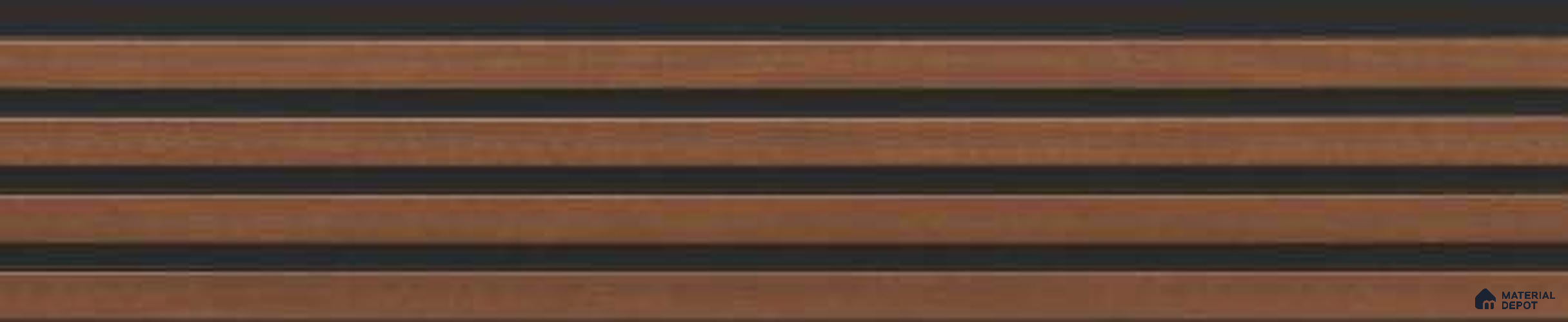 Brown Wooden Louver PN 03243 B 8 ft x 4.9 inch Charcoal Panel - 8 mm | Suitable for Feature Wall, TV Unit & Living Room | Width is Subjected to 5% Variation
