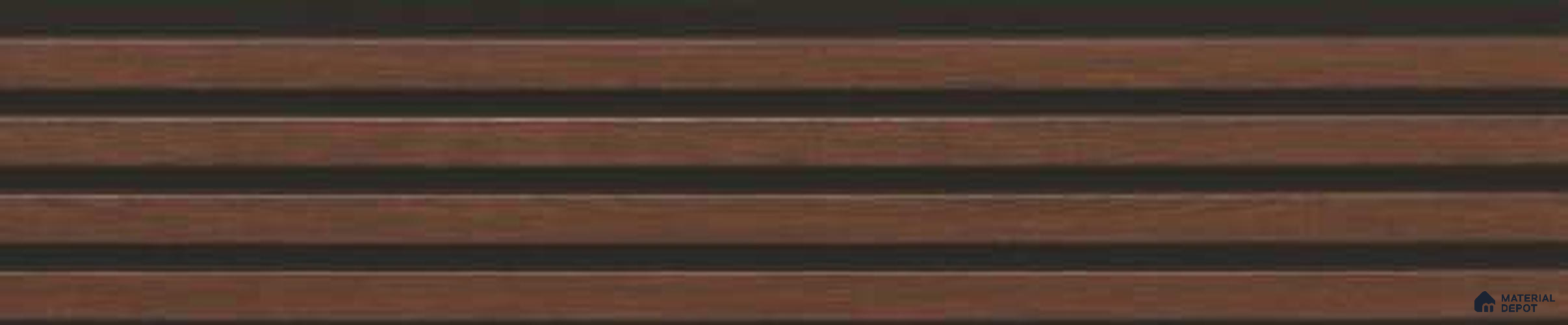 Brown Wooden Louver PN 03244 B 8 ft x 4.9 inch Charcoal Panel - 8 mm | Suitable for Feature Wall, TV Unit & Living Room | Width is Subjected to 5% Variation