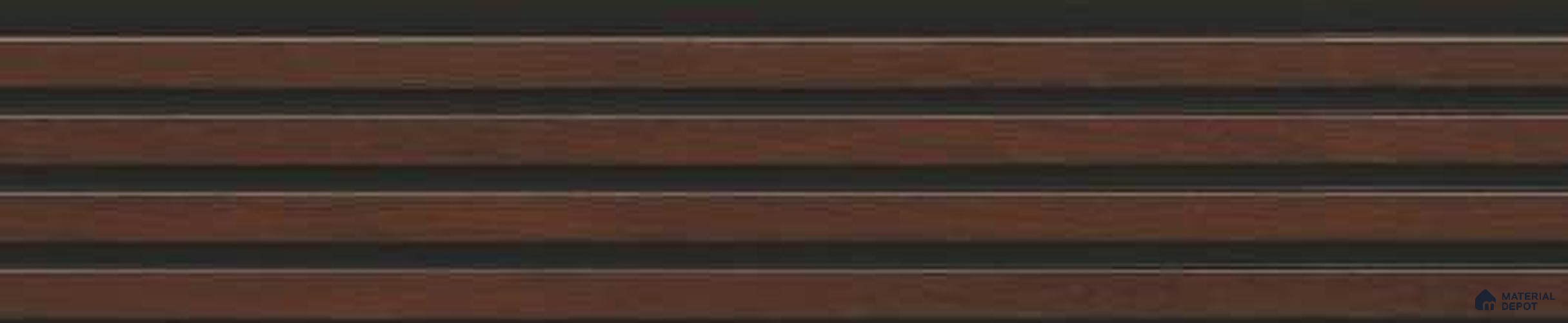 Brown Wooden Louver PN 03246 B 8 ft x 4.9 inch Charcoal Panel - 8 mm | Suitable for Feature Wall, TV Unit & Living Room | Width is Subjected to 5% Variation