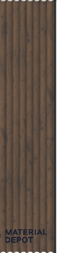 Brown Wooden Louver PN 03262 8 ft x 4.9 inch Charcoal Panel - 8 mm | Suitable for Feature Wall, TV Unit & Living Room | Width is Subjected to 5% Variation