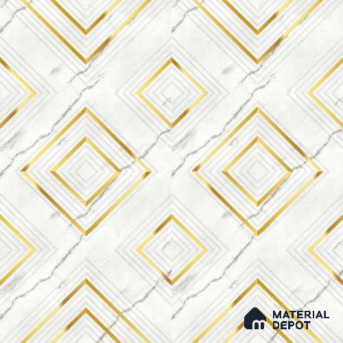 White Patterned Look HDHMR Decorative Wall Panel PN 02999 C 8 ft x 2 ft - 6 mm | Suitable for Feature Wall, TV Unit & Living Room | Width is Subjected to 5% Variation
