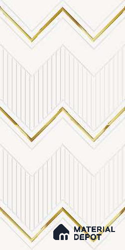 White Patterned Look HDHMR Decorative Wall Panel PN 03000 C 8 ft x 2 ft - 6 mm | Suitable for Feature Wall, TV Unit & Living Room | Width is Subjected to 5% Variation