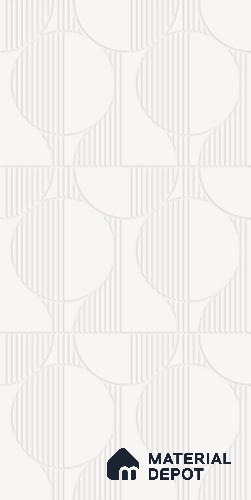 White Patterned Look HDHMR Decorative Wall Panel PN 03002 B 8 ft x 2 ft - 6 mm | Suitable for Feature Wall, TV Unit & Living Room | Width is Subjected to 5% Variation