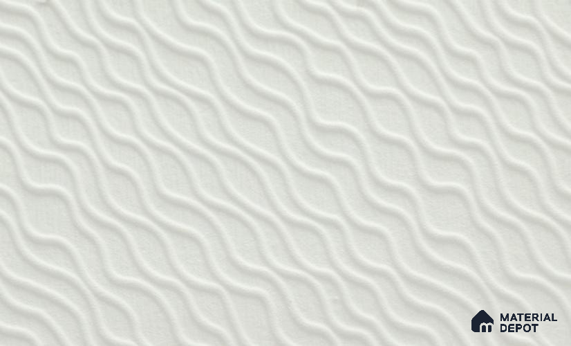White Patterned Look PVC Decorative Wall Panel PN 03006 8 ft x 4 ft - 2 mm | Suitable for Feature Wall, TV Unit & Living Room | Width is Subjected to 5% Variation