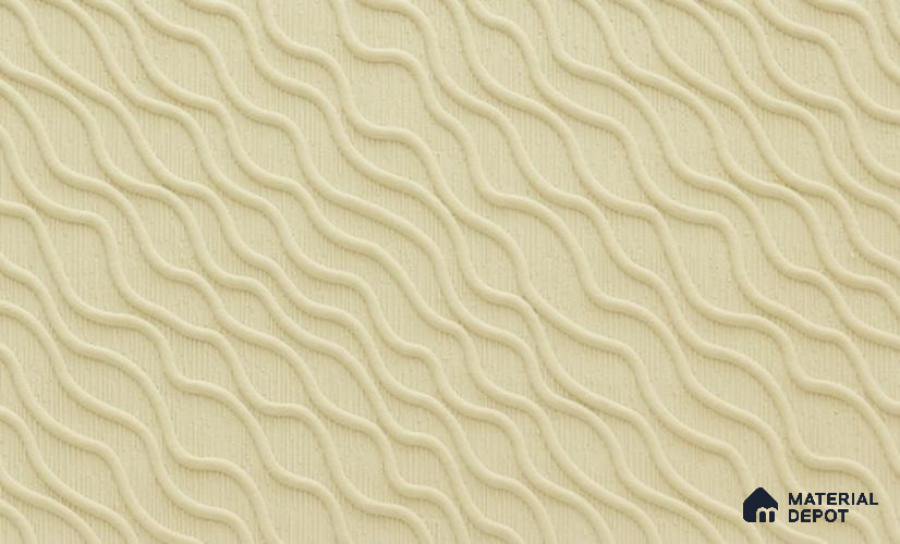 Cream Patterned Look PVC Decorative Wall Panel PN 03006 D 8 ft x 4 ft - 2 mm | Suitable for Feature Wall, TV Unit & Living Room | Width is Subjected to 5% Variation