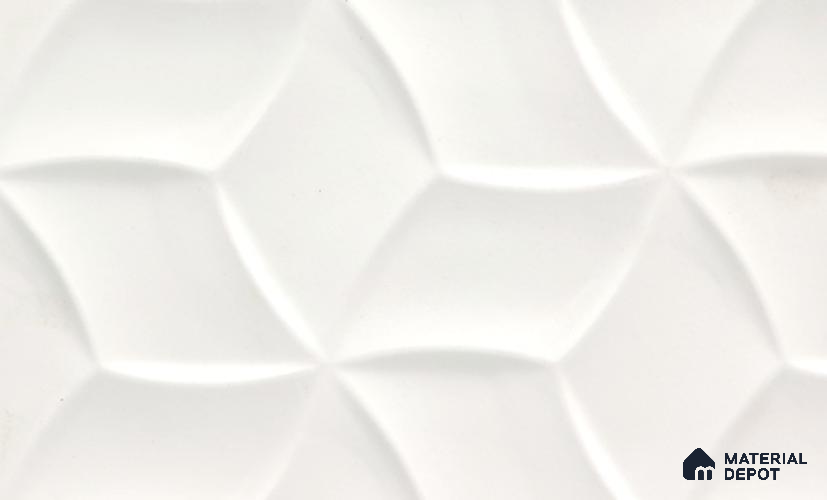 White Patterned Look PVC Decorative Wall Panel PN 03008 C 8 ft x 4 ft - 2 mm | Suitable for Feature Wall, TV Unit & Living Room | Width is Subjected to 5% Variation