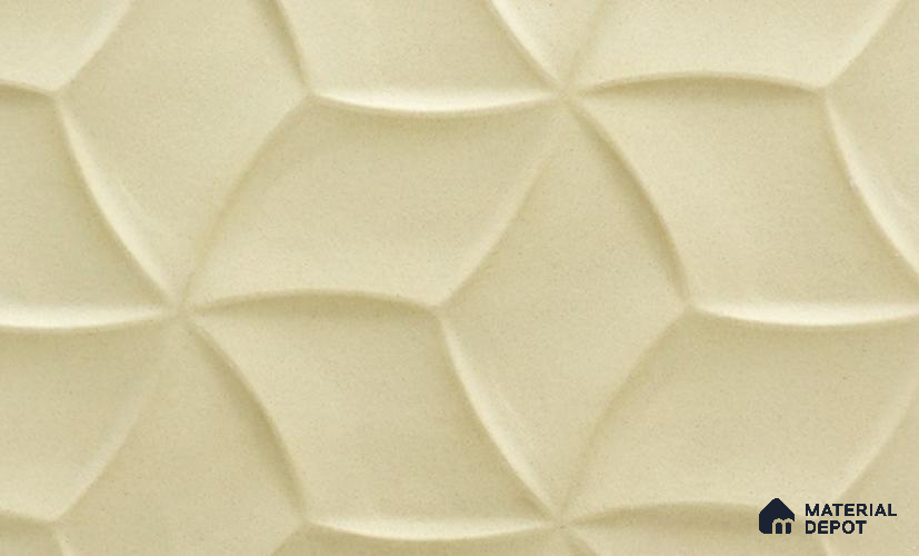 Cream Patterned Look PVC Decorative Wall Panel PN 03008 D 8 ft x 4 ft - 2 mm | Suitable for Feature Wall, TV Unit & Living Room | Width is Subjected to 5% Variation