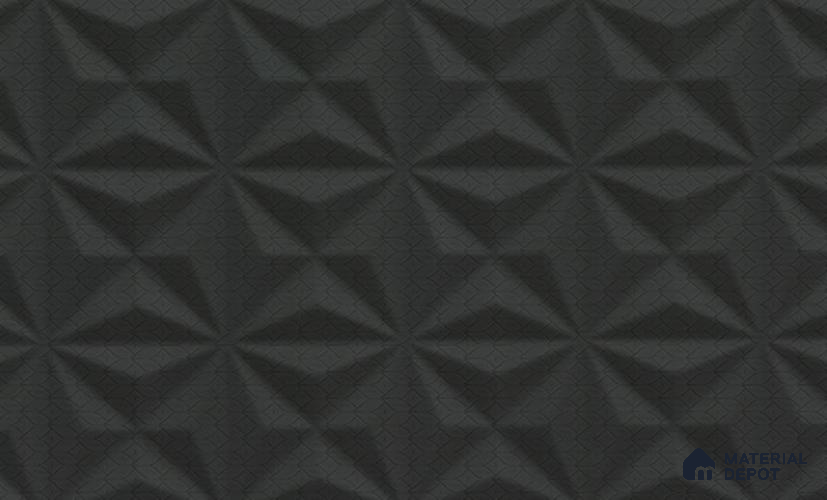 Black Patterned Look PVC Decorative Wall Panel PN 03011 B 8 ft x 4 ft - 2 mm | Suitable for Feature Wall, TV Unit & Living Room | Width is Subjected to 5% Variation
