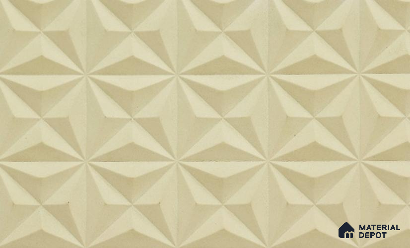 Cream Patterned Look PVC Decorative Wall Panel PN 03011 D 8 ft x 4 ft - 2 mm | Suitable for Feature Wall, TV Unit & Living Room | Width is Subjected to 5% Variation