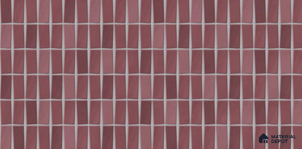Faux Subway Wall Tile TL 06369 E Grape Twist 2 ft x 1 ft Ceramic Glossy Finish Tile - 9 mm | Suitable For Kitchen, Bathroom Walls and Backsplashes | Please Expect a Slight Variation of Pattern