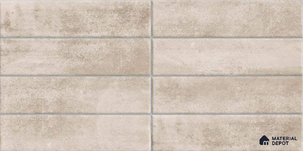 Faux Subway Wall Tile TL 06368 G Radiant Crema 2 ft x 1 ft Ceramic Glossy Finish Tile - 9 mm | Suitable For Kitchen, Bathroom Walls and Backsplashes | Please Expect a Slight Variation of Pattern