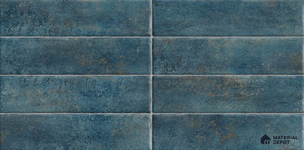 Faux Subway Wall Tile TL 06368 F Lustrous Aqua 2 ft x 1 ft Ceramic Glossy Finish Tile - 9 mm | Suitable For Kitchen, Bathroom Walls and Backsplashes | Please Expect a Slight Variation of Pattern
