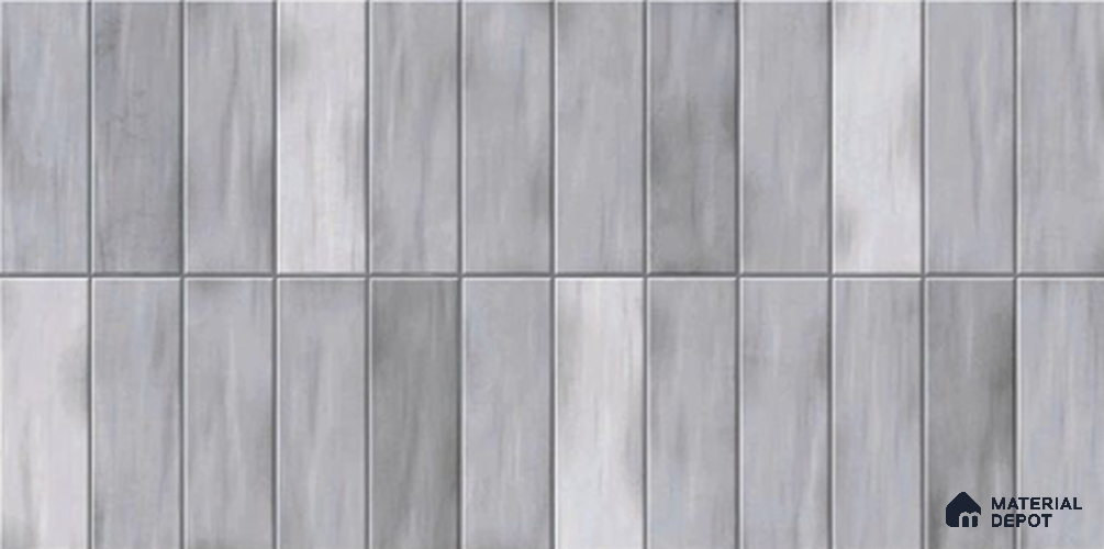 Faux Subway Wall Tile TL 06370 Grey Blend 2 ft x 1 ft Ceramic Matte Finish Tile - 9 mm | Suitable For Kitchen, Bathroom Walls and Backsplashes | Please Expect a Slight Variation of Pattern