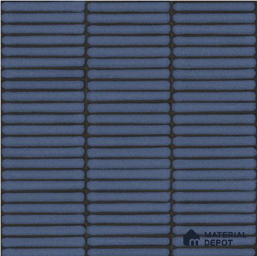 Faux Subway Wall Tile TL 06358 C Blue Twist 1 ft x 1 ft Ceramic Glossy Finish Tile - 9 mm | Suitable For Kitchen, Bathroom Walls and Backsplashes | Please Expect a Slight Variation of Pattern
