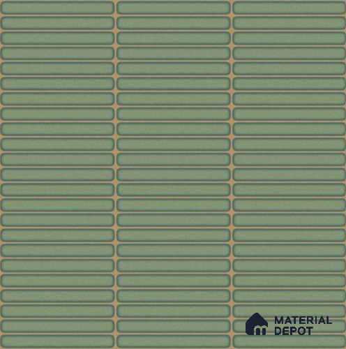Faux Subway Wall Tile TL 06358 E Green Blend 1 ft x 1 ft Ceramic Glossy Finish Tile - 9 mm | Suitable For Kitchen, Bathroom Walls and Backsplashes | Please Expect a Slight Variation of Pattern