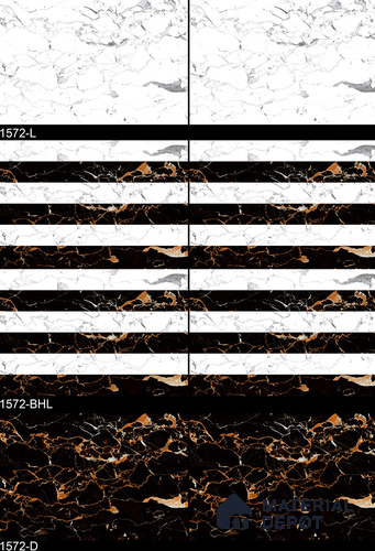 TL 01906 D Blackish White Highlighter 2 18 x 12 inch Glossy Finish Ceramic Wall Tile - 6 mm