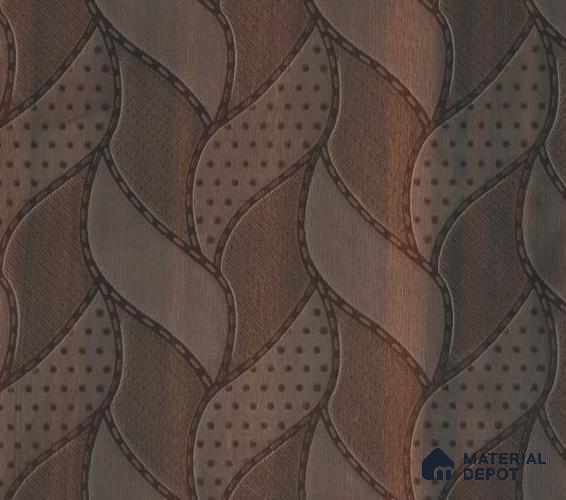 Patterned Look 624 RB17 Smoke Walnut 8 ft x 4 ft Leafart Finish Decorative Laminate - 1 mm | Suitable for Bedroom, TV Unit, Wardrobe