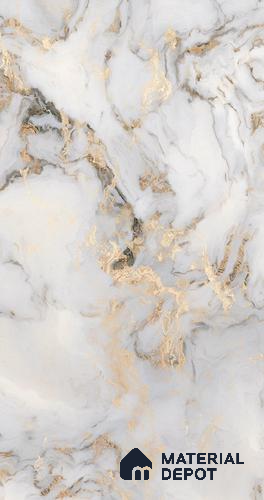 White Marble Look LM 04005 8 ft x 4 ft Matte Finish Decorative Laminate - 1 mm | Suitable for TV Unit, Wardrobe, Kitchen Cabinets