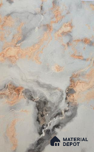 Multi Colour Marble Look LM 22850 8 ft x 4 ft High Gloss Finish Decorative Laminate - 1 mm | Suitable for TV Unit, Wardrobe, Kitchen Cabinets