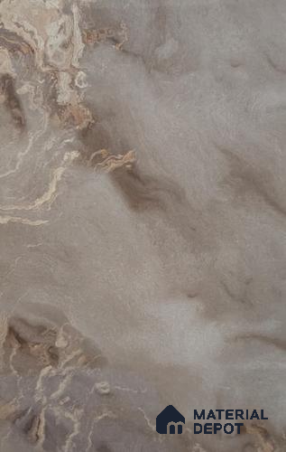 Brown Marble Look LM 22851 8 ft x 4 ft High Gloss Finish Decorative Laminate - 1 mm | Suitable for TV Unit, Wardrobe, Kitchen Cabinets