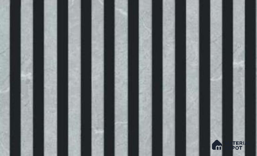 Armani Grey 10 ft x 0.68 ft (3060x208 mm) DB Curve Design Interior & Exterior Wall & Ceiling Panel - 10 mm | Suitable for Balcony, Facade & Open Area | Width is Subjected to 5% Variation