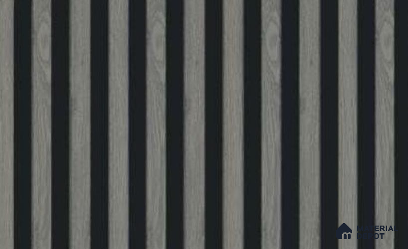 Ash Wood Grey 10 ft x 0.68 ft (3060x208 mm) DB Curve Design Interior & Exterior Wall & Ceiling Panel - 10 mm | Suitable for Balcony, Facade & Open Area | Width is Subjected to 5% Variation