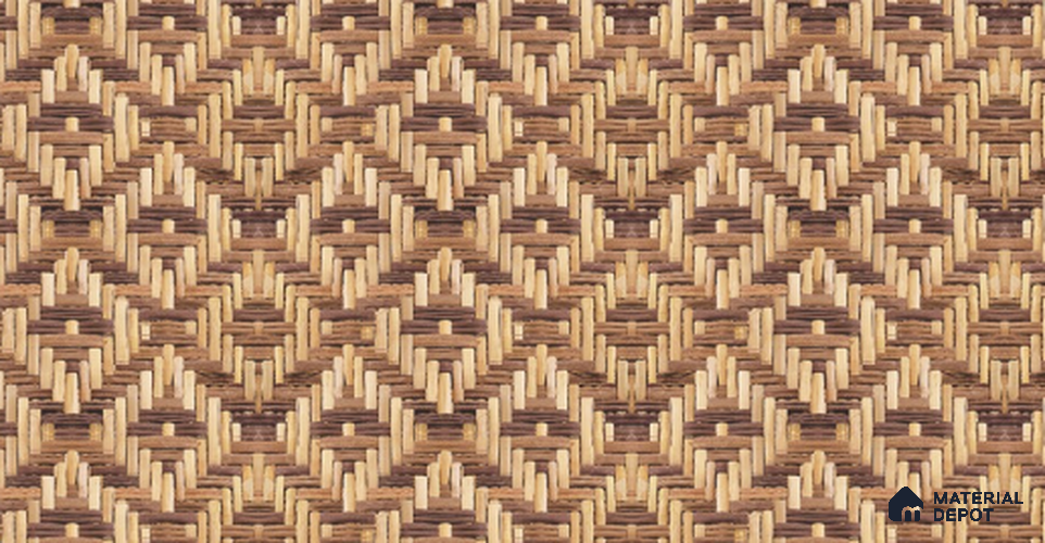 Brown Fabric Look LM 03736 8 ft x 4 ft Texture Finish Decorative Laminate - 1 mm | Suitable for TV Unit, Wardrobe, Kitchen Cabinets