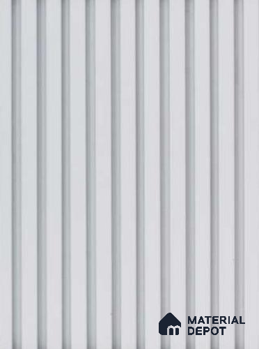 Light Grey 10 ft x 0.68 ft (3060x208 mm) Curve Design Interior & Exterior Wall & Ceiling Panel - 10 mm | Suitable for Balcony, Facade & Open Area | Width is Subjected to 5% Variation
