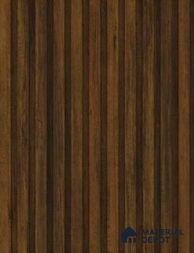 Mahogany 10 ft x 0.68 ft (3060x208 mm) Curve Design Interior & Exterior Wall & Ceiling Panel - 10 mm | Suitable for Balcony, Facade & Open Area | Width is Subjected to 5% Variation