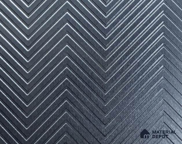 Grey Metallic Look LM 05372 8 ft x 4 ft Texture Finish Decorative Laminate - 1 mm | Suitable for TV Unit, Wardrobe, Kitchen Cabinets