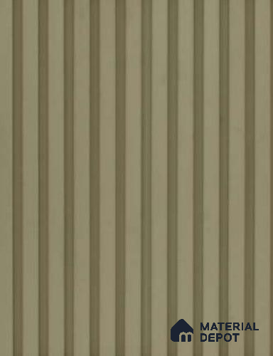 Mocha 10 ft x 0.68 ft (3060x208 mm) Curve Design Interior & Exterior Wall & Ceiling Panel - 10 mm | Suitable for Balcony, Facade & Open Area | Width is Subjected to 5% Variation