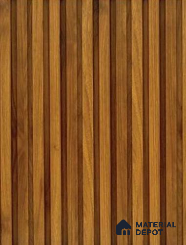 Oak Wood Ocre 10 ft x 0.68 ft (3060x208 mm) Curve Design Interior & Exterior Wall & Ceiling Panel - 10 mm | Suitable for Balcony, Facade & Open Area | Width is Subjected to 5% Variation