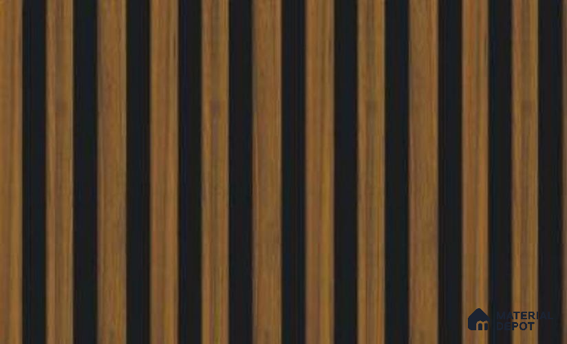 Oak Wood Ocre 10 ft x 0.68 ft (3060x208 mm) DB Curve Design Interior & Exterior Wall & Ceiling Panel - 10 mm | Suitable for Balcony, Facade & Open Area | Width is Subjected to 5% Variation