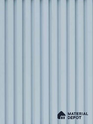 Sky Blue 10 ft x 0.68 ft (3060x208 mm) Curve Design Interior & Exterior Wall & Ceiling Panel - 10 mm | Suitable for Balcony, Facade & Open Area | Width is Subjected to 5% Variation