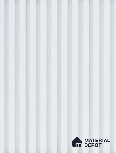 Snow White 10 ft x 0.68 ft (3060x208 mm) Curve Design Interior & Exterior Wall & Ceiling Panel - 10 mm | Suitable for Balcony, Facade & Open Area | Width is Subjected to 5% Variation