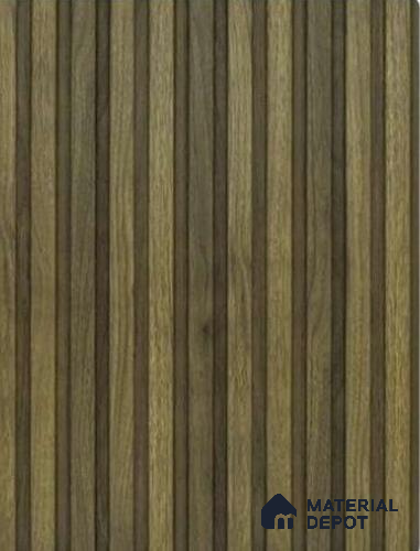 Spiced Walnut 10 ft x 0.68 ft (3060x208 mm) Curve Design Interior & Exterior Wall & Ceiling Panel - 10 mm | Suitable for Balcony, Facade & Open Area | Width is Subjected to 5% Variation