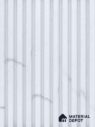 Statuario 10 ft x 0.68 ft (3060x208 mm) Curve Design Interior & Exterior Wall & Ceiling Panel - 10 mm | Suitable for Balcony, Facade & Open Area | Width is Subjected to 5% Variation