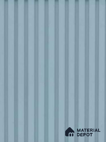Steel Blue 10 ft x 0.68 ft (3060x208 mm) Curve Design Interior & Exterior Wall & Ceiling Panel - 10 mm | Suitable for Balcony, Facade & Open Area | Width is Subjected to 5% Variation