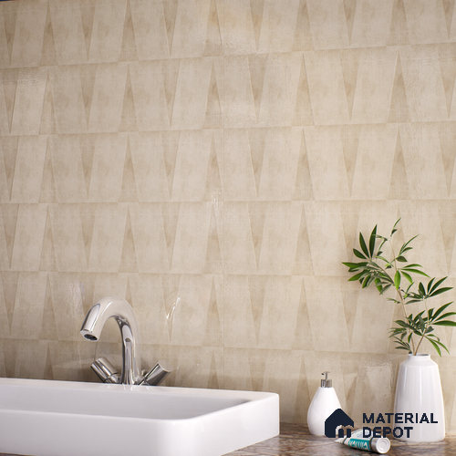 Subway Wall Tile TL 06164 F Solara Desert Sand Base 9 x 3 inch Ceramic Glossy Finish - 10 mm | 25 Random Design | Suitable for Accent / Feature Walls, Bathroom, Kitchen Wall & Backsplashes