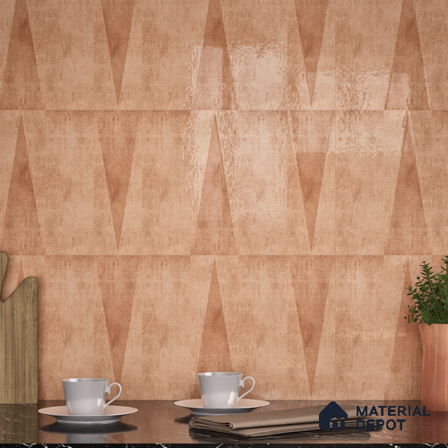 Subway Wall Tile TL 06164 G Solara Soft Dune Decor 9 x 3 inch Ceramic Glossy Finish - 10 mm | 25 Random Design | Suitable for Accent / Feature Walls, Bathroom, Kitchen Wall & Backsplashes