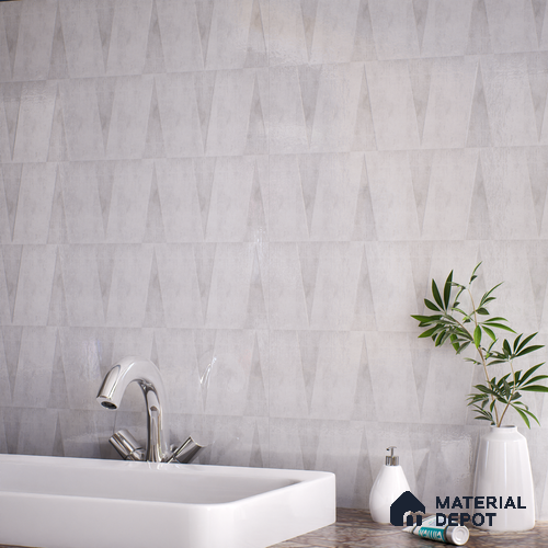 Subway Wall Tile TL 06164 J Solara Alpine White Base 9 x 3 inch Ceramic Glossy Finish - 10 mm | 25 Random Design | Suitable for Accent / Feature Walls, Bathroom, Kitchen Wall & Backsplashes