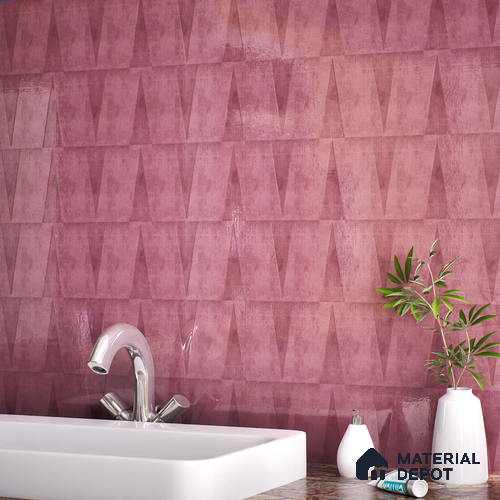 Subway Wall Tile TL 06164 Solara Coral Blush Decor 9 x 3 inch Ceramic Glossy Finish - 10 mm | 25 Random Design | Suitable for Accent / Feature Walls, Bathroom, Kitchen Wall & Backsplashes