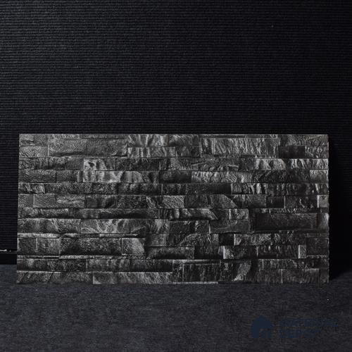 TL 00132 D Noir Black 2 ft x 1 ft Matte Finish Ceramic High Depth Elevation Wall Tile - 9 mm