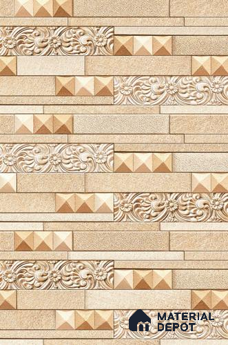 TL 00123 Beige 2 ft x 1 ft Matte Finish Ceramic High Depth Elevation Wall Tile - 9 mm